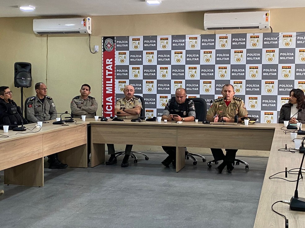 Reunião do Nudetor, a partir da qual foi determinada torcida única nos dois jogos da final entre Sousa e Treze — Foto: Artur Lira / TV Paraíba