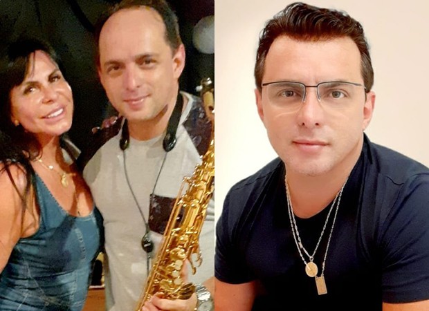 Gretchen e Esdras de Souza quando se conheceram em 2019 e o músico atualmente (Foto: Reprodução/ Instagram)