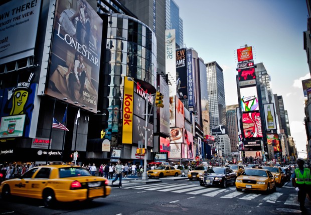 Times Square, em Nova York (Foto: Reprodução/Facebook)