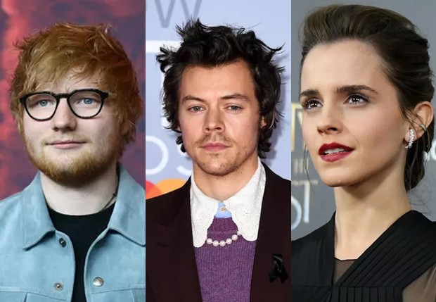 Ed Sheeran, Harry Styles e Emma Watson são os três britânicos mais ricos de 2020 com menos de 30 anos (Foto: Getty Images)