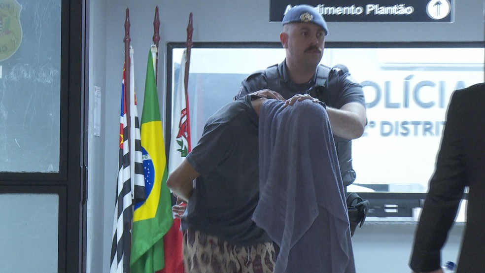 Preso suspeito de sequestrar homem em SP — Foto: TV Globo