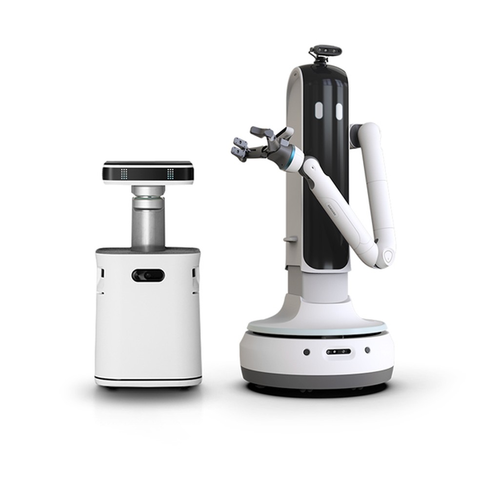 Bot Care e Bot Handy, projetos de robôs assistentes da Samsung. — Foto: Divulgação/Samsung