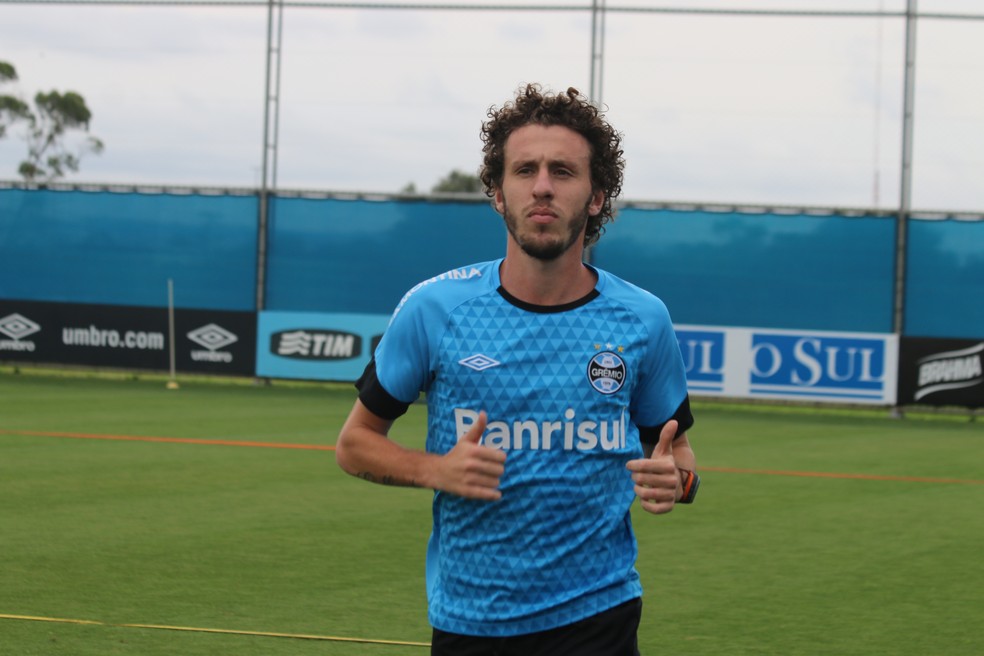 Galhardo pelo Grêmio em 2015  — Foto: Eduardo Moura/GloboEsporte.com