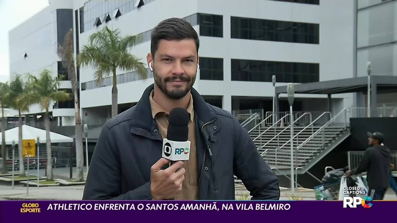 Athletico se prepara para enfrentar o Santos, na Viila Belmiro