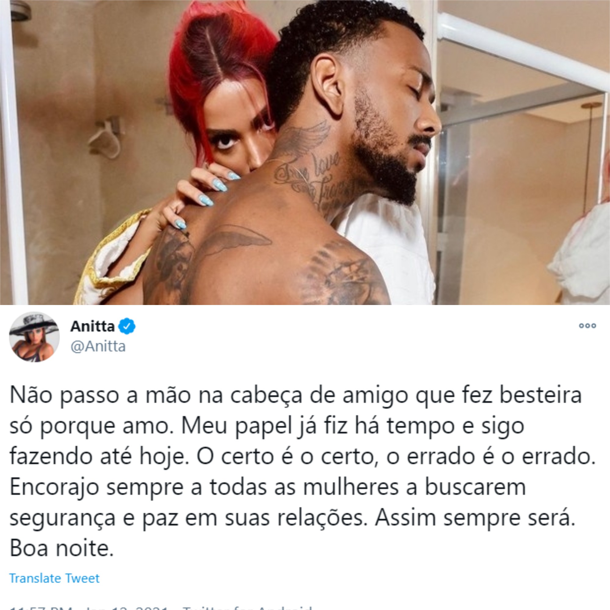 Anitta se pronuncia sobre o caso Duda Reis e Nego do Borel (Foto: Reprodução/Twitter/Instagram)
