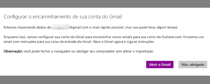 Importando mensagens antigas do Gmail (Foto: Reprodu??o/Helito Bijora) 
