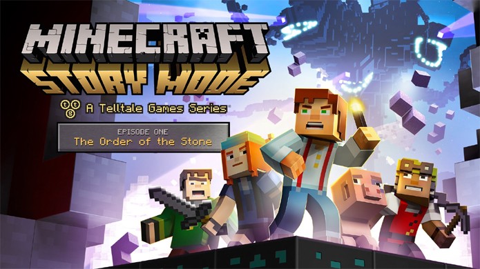 Em Minecraft: Story Mode todas as esperanças são colocadas em reunir A Ordem da Pedra desde o Episódio 1 (Foto: Reprodução/YouTube)