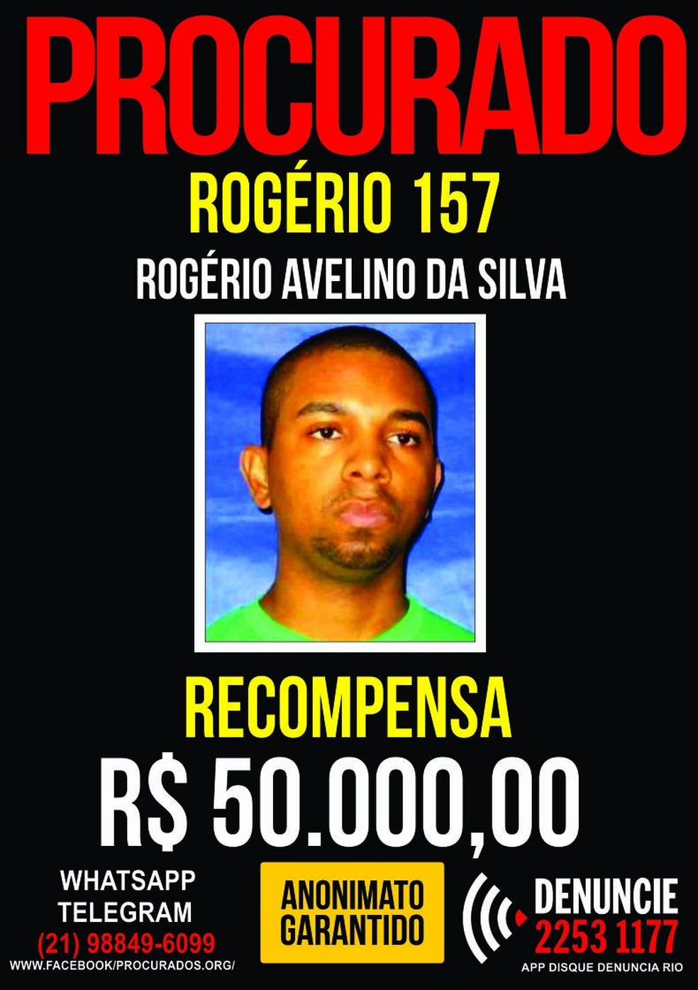 Cartaz Rogério (Foto: Disque Denúncia/Divulgação)