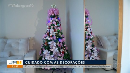 Bombeiros alertam para cuidados na hora de montar a decoração de Natal