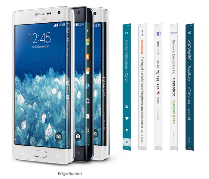 Galaxy Note Edge tem player, notifica??es e Twitter para tela lateral (Foto: Divulga??o/Samsung)
