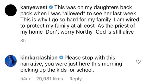 Kim Kardashian troca farpas com Kanye West na web (Foto: Reprodução / Instagram)