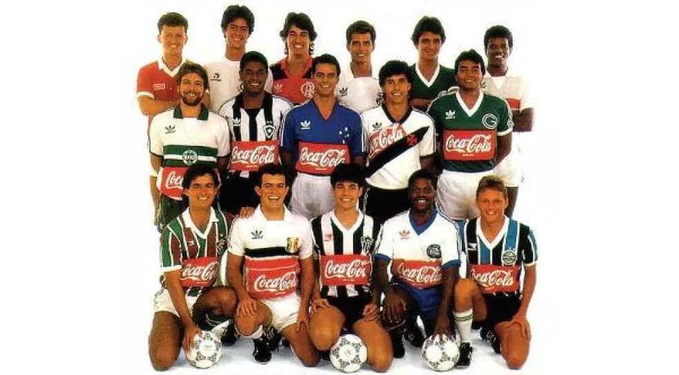 Os times que formariam inicialmente a Copa União, em 1987 — Foto: Reprodução