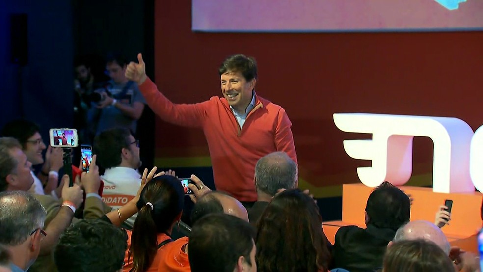 João Amoedo, candidato do Partido Novo às eleições presidenciais (Foto: GloboNews/Reprodução)