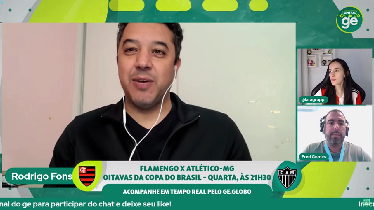 'Difícil prever um favorito nesse jogo', diz Rodrigo Fonseca sobre Atlético-MG x Flamengo pela Copa do Brasil