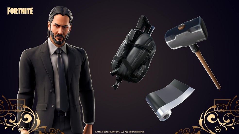 Skin by John Wick and his official accessories. (Image: Epic Games)