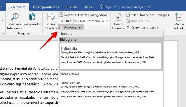 Como Adicionar Citacoes E Bibliografia No Word Automaticamente Produtividade Techtudo