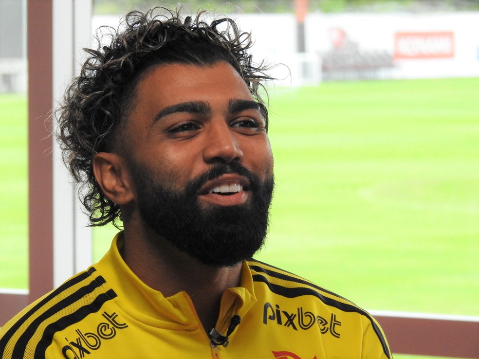 Gabigol, do Flamengo, deu entrevista exclusiva ao Esporte Espetacular &mdash; Foto: Fred Gomes