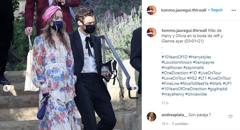 Flagra de Olivia Wilde e Harry Styles juntos repercurte nas redes sociais (Foto: reprodução instagram)