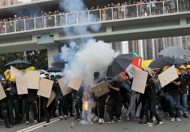 Protestos em Hong Kong (Foto: REUTERS/Tyrone Siu/Direitos Reservados)