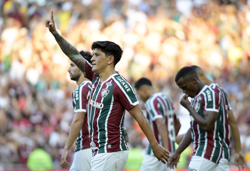 Cano comemora gol do Fluminense contra o Volta Redonda  Foto: Andr Duro