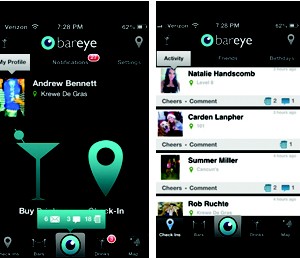 Telas do aplicativo Bareye (Foto: Reprodução)