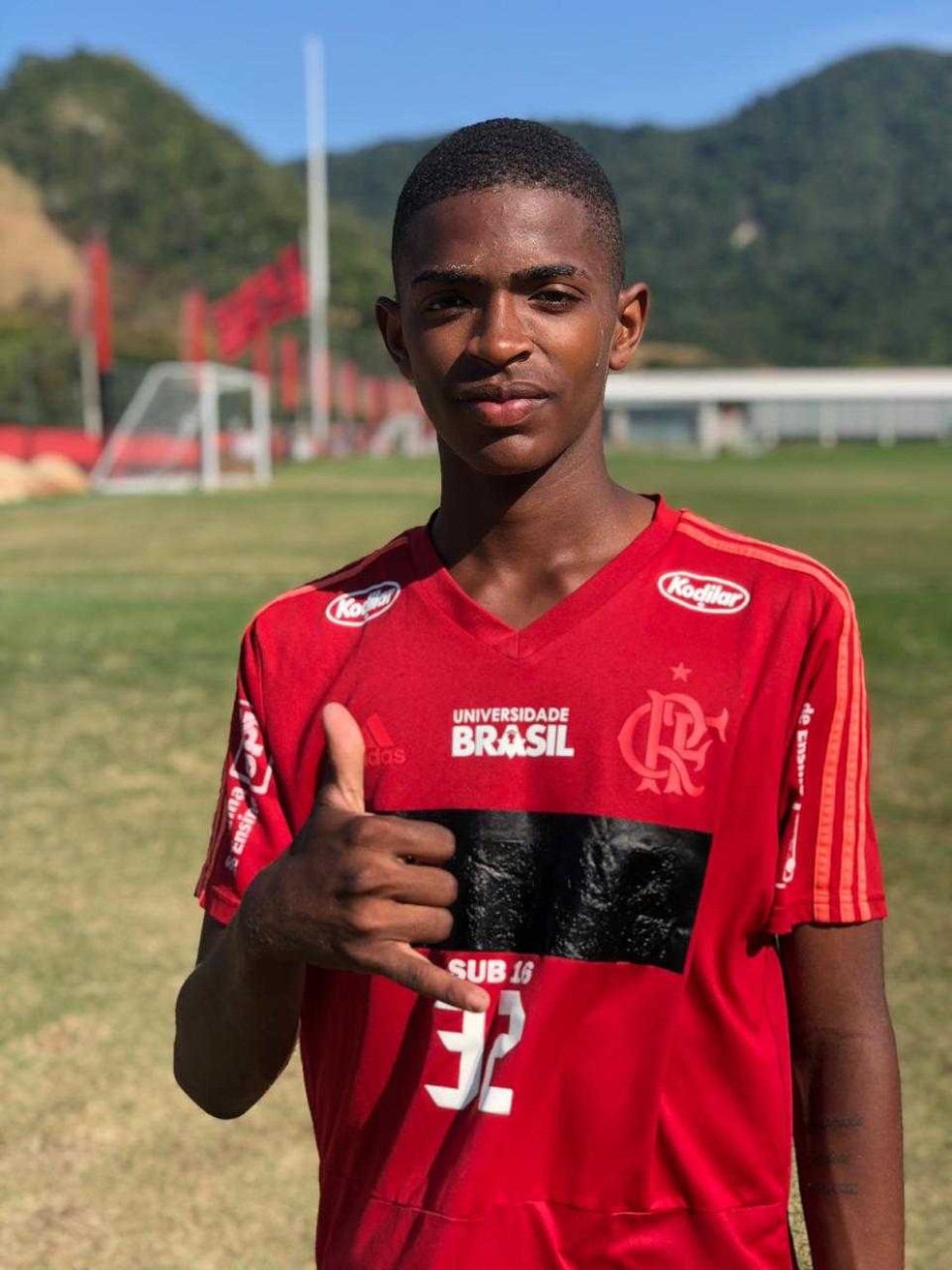 Ronald realizando o seu sonho no Flamengo — Foto: Ivan Raupp