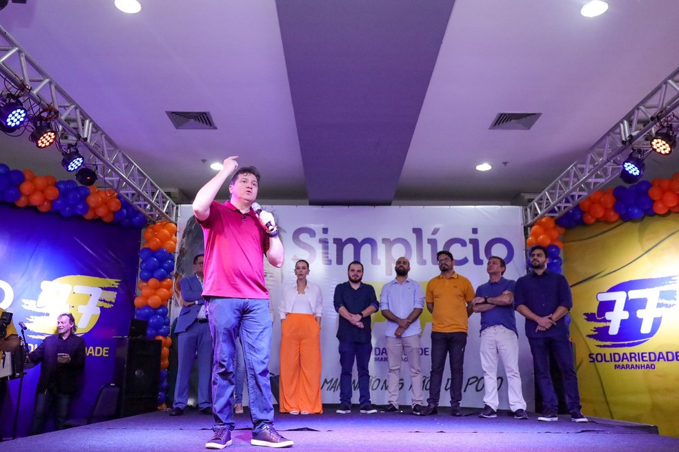 Simplício Araújo é apresentado como candidato ao governo do Maranhão pelo Solidariedade — Foto: Matheus Soares/Grupo Mirante