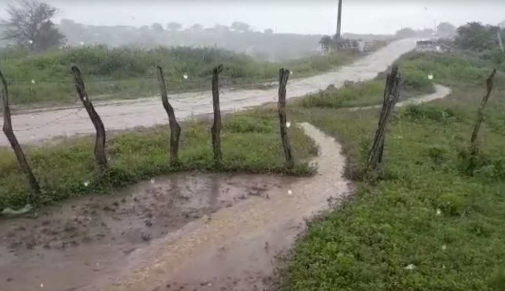 Chuvas no interior do Rio Grande do Norte — Foto: Reprodução