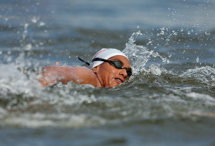 Ana Marcela foi o principal destaque do Brasil na maratona aquática de Kazan (Foto: Satiro Sodré/SSPress)