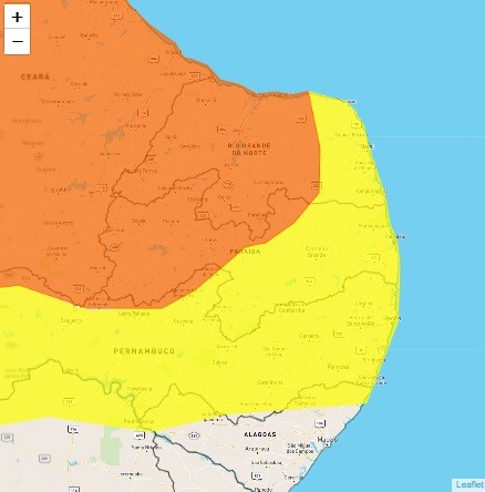 Inmet emite dois alertas de chuvas intensas para os 223 municípios da   Paraíba