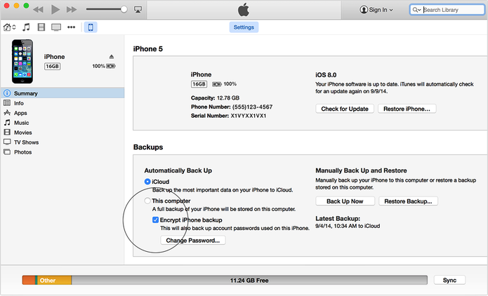Faça um backup dos dados do aplicativo no iCloud ou iTunes (Foto: Reprodução/Apple)