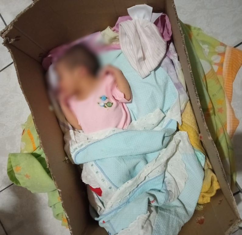 Recém-nascida ainda com cordão umbilical é encontrada em lixeira, no Cabo de Santo Agostinho 