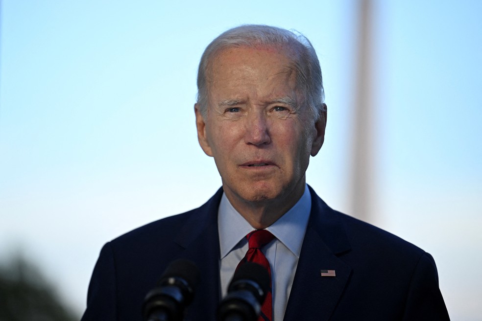 Presidente dos EUA, Joe Biden, durante pronunciamento em Washington em agosto — Foto: Jim Watson/Pool via REUTERS