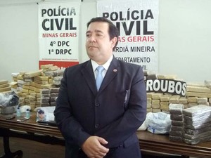 Delegado apreensão droga Juiz de Fora (Foto: Roberta Oliveira/G1)