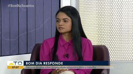 Especialista responde telespectadores sobre incapacidade temporária de trabalho