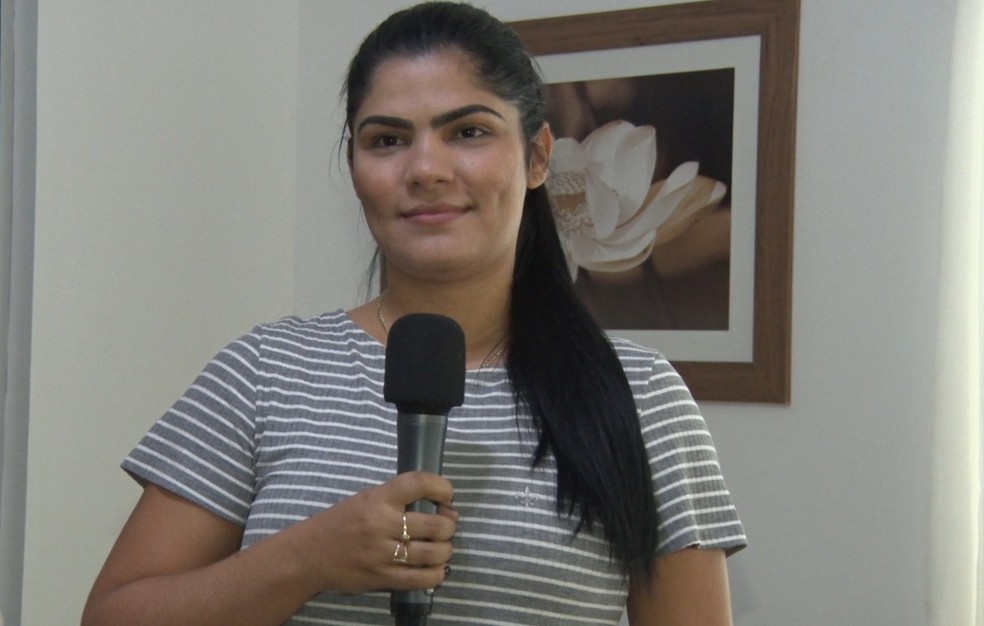 Raíssa Bento, candidata do MDB em Guajará-Mirim — Foto: Reprodução/Rede Amazônica