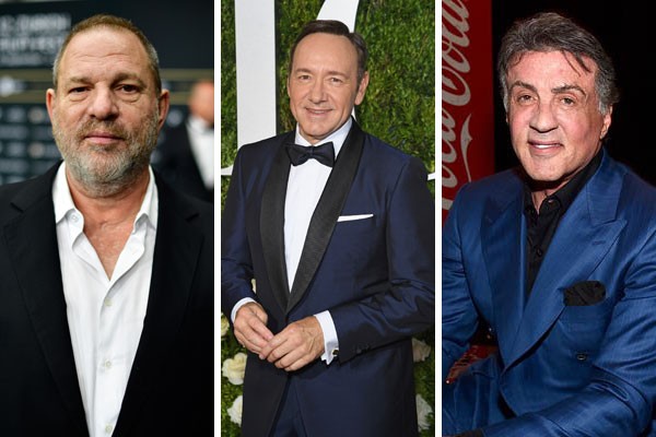 Harvey Weinstein, Kevin Spacey e Sylvester Stallone são alguns dos principais acusados de assédio em Hollywood (Foto: Getty Images)