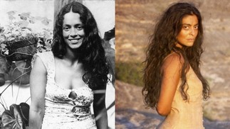 A artista também cantou "Modinha para Gabriela" nas duas versões de Gabriela, de 1975 e 2012 — Foto: TV Globo 