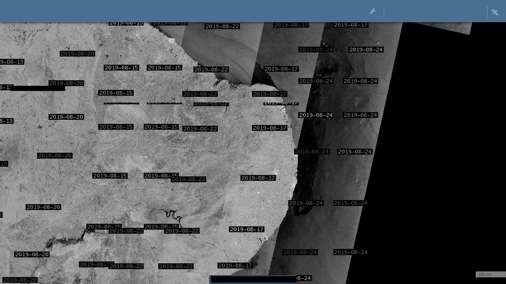 Análise durante 60 dias das imagens de satélite sobre as manchas de óleo — Foto: Divulgação/Lapis