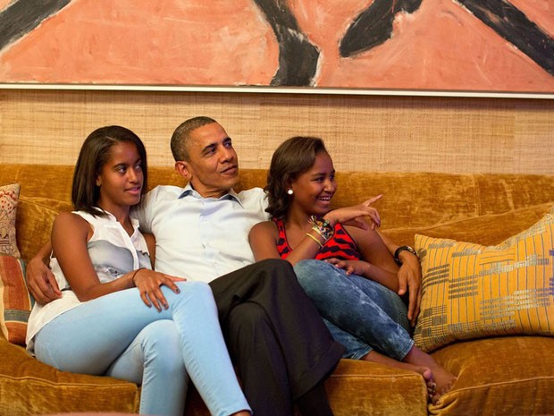 Obama revela seus aposentos na Casa Branca (Foto: reprodução)
