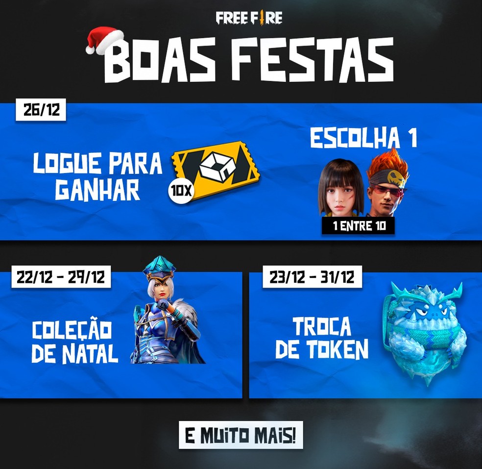 evento de natal da garena free fire
