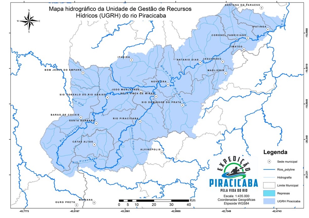 Expedição percorre Rio Piracicaba, em Minas Gerais, para fazer pesquisa ambiental Minas Gerais