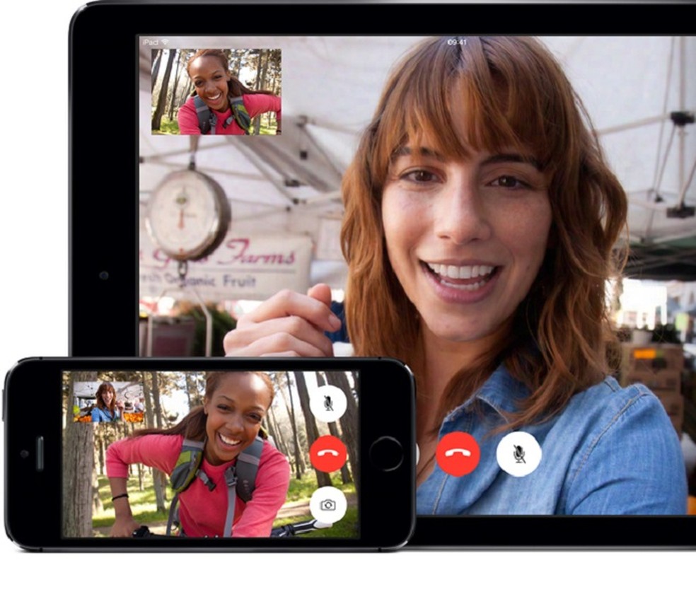 O FaceTime, da Apple, é um exemplo de software que permite fazer chamadas de vídeo; conectar celular no PC também é opção — Foto: Divulgação/Apple