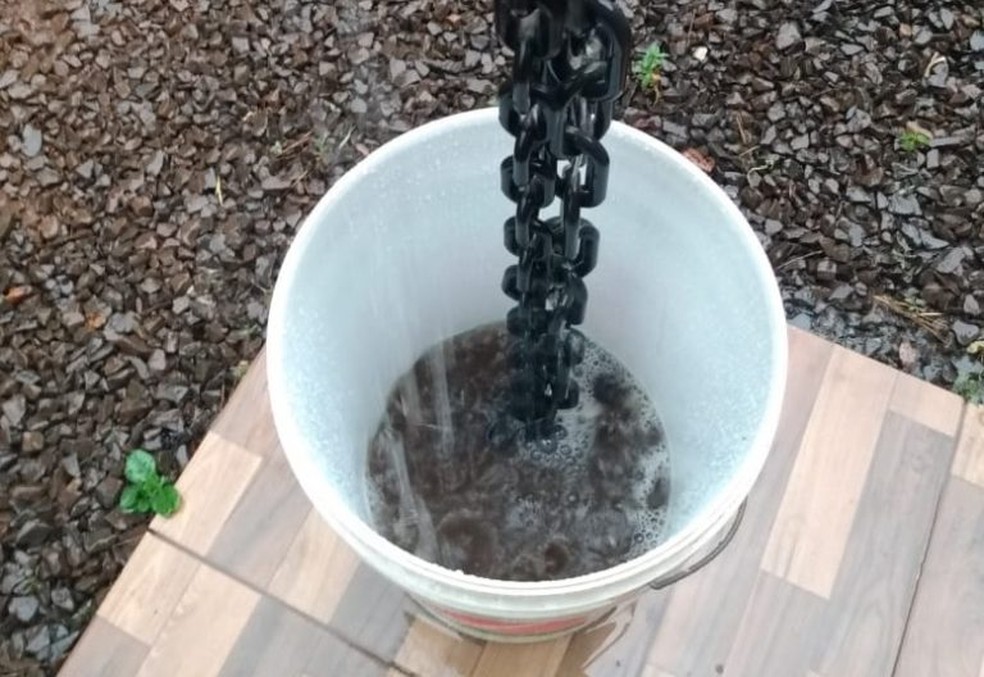 Chuva contaminada foi registrada em SC, segundo a Defesa Civil — Foto: NSC TV/Reprodução