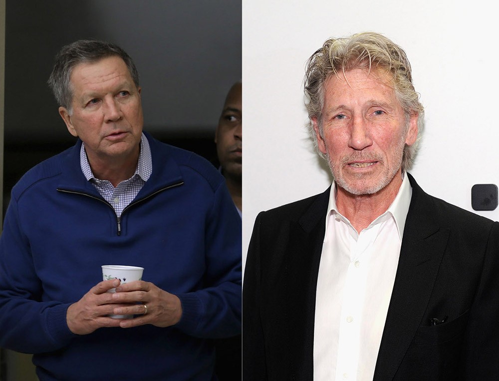 John Kasich e Roger Waters (Foto: Getty Images)