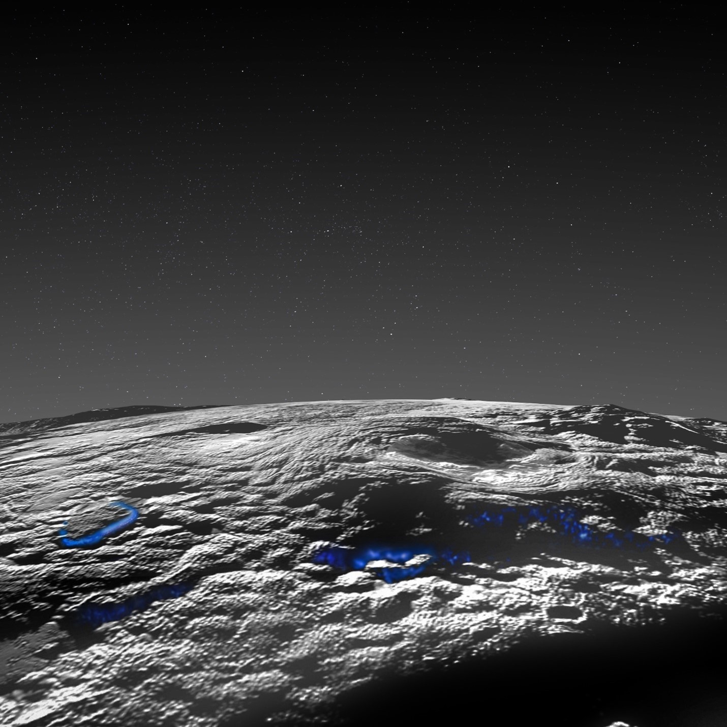 A região estudada fica a sudoeste de Sputinik Planitia, o coração de Plutão. (Foto: NASA/Johns Hopkins University Applied Physics Laboratory/Southwest Research Institute)