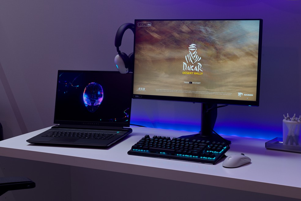 AW2524H da Dell promete ser o monitor com maior taxa de atualização do mercado, com 500 Hz — Foto: Divulgação/Dell