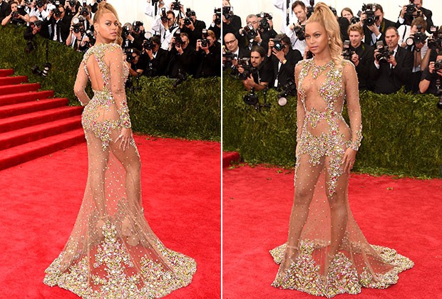 Beyoncé escolheu um vestido mais ousado do que nunca para o MET 2015 (Foto: Getty Images)