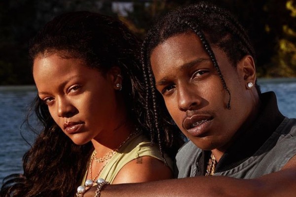 A cantora Rihanna e o rapper A$AP Rocky (Foto: fentyskin / Instagram)