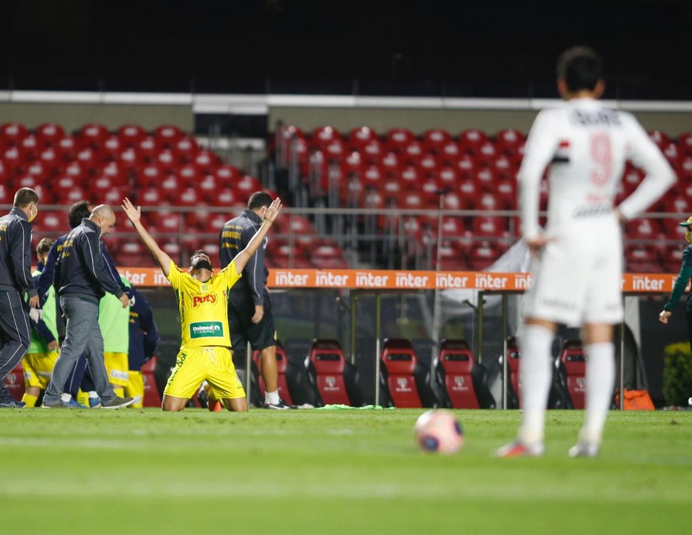 Zé Roberto, do Mirassol, festeja gol contra o São Paulo — Foto: Fernando Roberto/Ag. Futpress/Mirassol